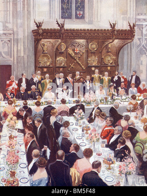 Banquet du lord-maire à la Guildhall Banque D'Images