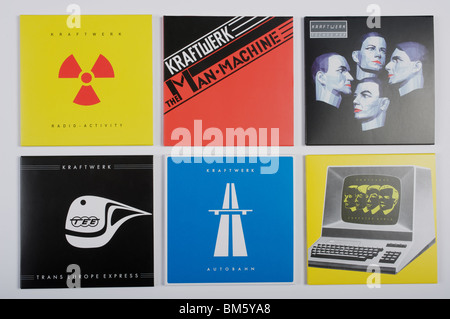 Sélection d'albums d'un groupe pop électronique allemand Kraftwerk Banque D'Images