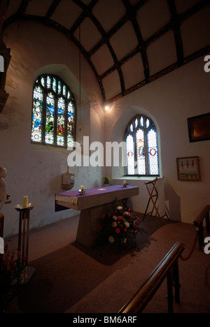 St Ives Cornwall UK intérieur de l'église paroissiale Banque D'Images