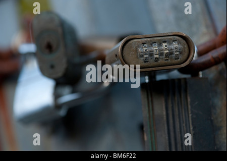 Cadenas serrure à combinaison Banque D'Images