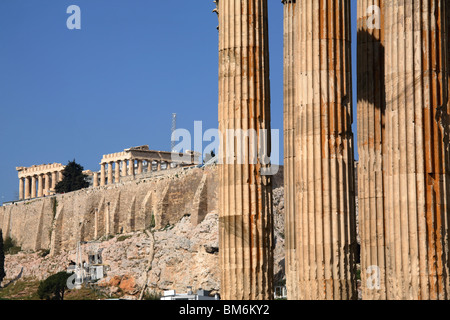Le Temple de Zeus Olympien, Athènes, Grèce Banque D'Images