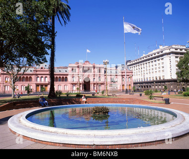 Casa Rosada (Bureau du Président de l'Argentine), Plaza de Mayo, Buenos Aires, Argentine Banque D'Images