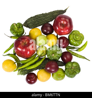 Close-up de légumes et fruits Banque D'Images
