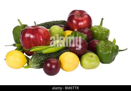 Close-up de légumes et fruits Banque D'Images