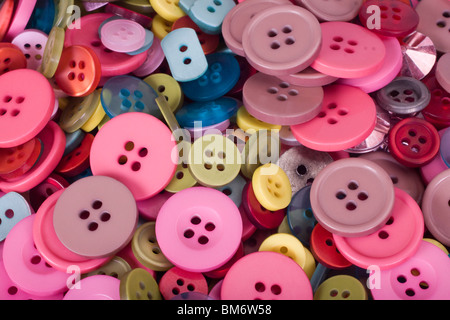 Close-up de boutons assortis