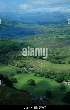 Vallée Gleninchaquin, sur la péninsule de Beara, dans le comté de Kerry, Irlande. Banque D'Images