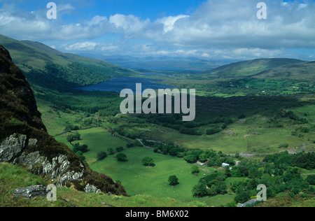 Vallée Gleninchaquin, sur la péninsule de Beara, dans le comté de Kerry, Irlande. Banque D'Images