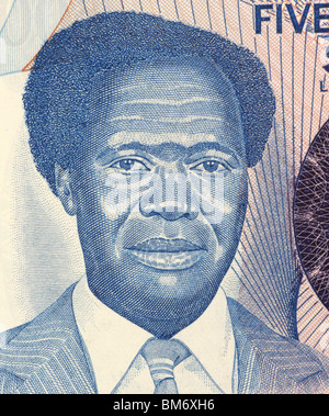 Milton Obote (1925-2005) sur 500 shillings 1983 Euros à partir de l'Ouganda. Leader politique qui a dirigé l'Ouganda vers l'indépendance. Banque D'Images