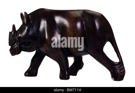 Close-up d'une figurine de rhinoceros Banque D'Images