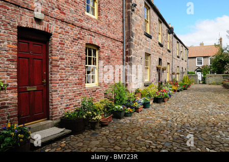 Berwick-upon-Tweed Georgian Ville du marché de l'Angleterre.(chalets en pierre locale). Banque D'Images