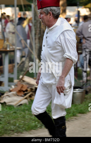 L'ère de la guerre d'Indépendance américaine (années 1770) re-enactment, Sturbridge, Massachusetts, USA Banque D'Images
