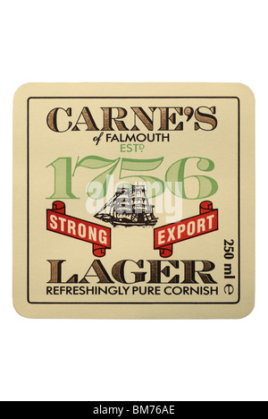 Carne (Devenish) 1756 Strong Lager Export l'étiquette du flacon - circa 1988 - 1990. Banque D'Images