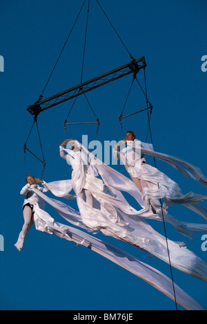 Groupe de théâtre Catalan La Fura dels Baus, le rendement global Rheingold, Capitale européenne de la Culture, Duisburg, Allemagne, Europe Banque D'Images