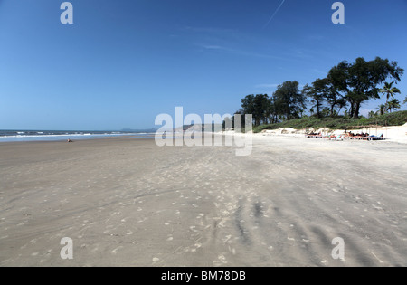 La plage d'Arambol dans le nord de Goa, Goa State, de l'Inde. Banque D'Images