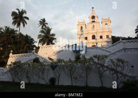 L'église baroque de Notre Dame de l'Immaculée Conception à Panaji ou Panjim ( la capitale de Goa, Goa, Inde). Banque D'Images