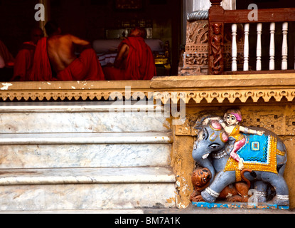 La vieille ville à Ahmedabad, Gujarat Inde Banque D'Images