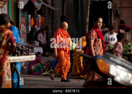 La vieille ville à Ahmedabad, Gujarat Inde Banque D'Images