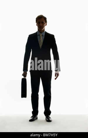 Portrait of a businessman, silhouette Banque D'Images