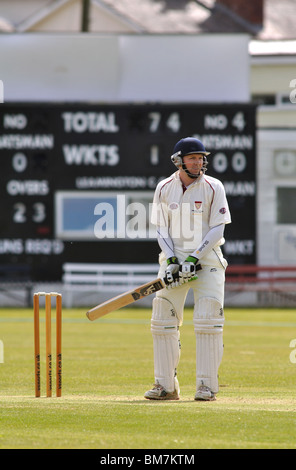 Au niveau des clubs de cricket, Leamington Spa, Angleterre, RU Banque D'Images