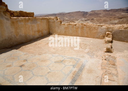 Mosaïque de Massada en Israël Banque D'Images