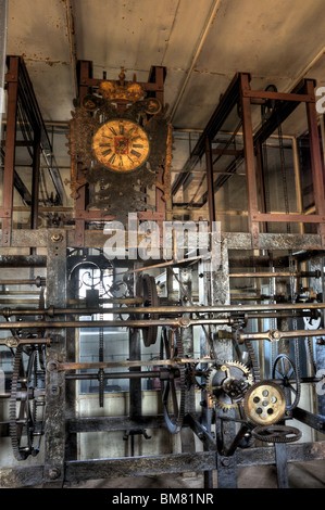 Horloge astronomique médiévale dans la cathédrale Saint-Guy, à Prague, le château de Prague - Intérieur - détail Banque D'Images