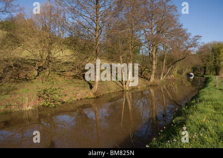 Plaisir sur le croiseur Monmouthshire et Brecon Canal, le Parc National des Brecon Beacons, Pays de Galles, Royaume-Uni, Europe Banque D'Images