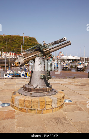 Fusil récupéré de la première Guerre mondiale sur Vincents Pier, Scarborough, Yorkshire. Angleterre Banque D'Images