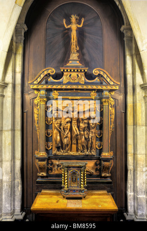 La Cathédrale St Vitus, le château de Prague Prague, République tchèque - intérieur -chapelle choeur - détail Banque D'Images