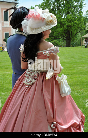 Costumes historiques du xixe siècle à la reconstruction de l'événement historique Banque D'Images