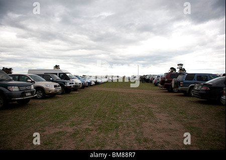 Parking à la 57e concours de labour mondiale, tenue à Methven, nr Christchurch en Nouvelle-Zélande en avril 2010 Banque D'Images