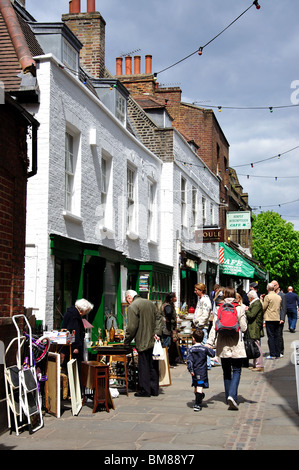 Antiquaires, jaugée à pied, Hampstead, London Borough of Camden, Londres, Angleterre, Royaume-Uni Banque D'Images