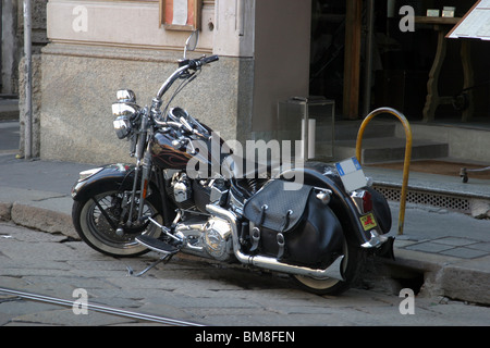 Moto Harley Davidson Vintage Banque D'Images