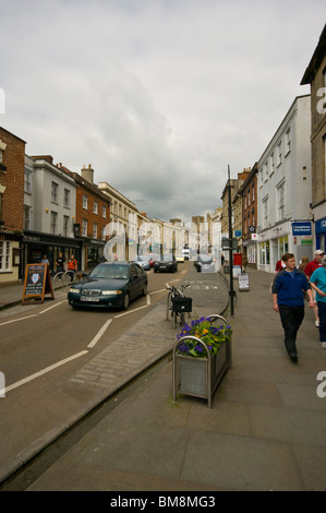 High Street Angleterre Somerset Wells Banque D'Images