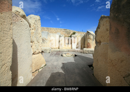 Temple de Tarxien, Malte. Banque D'Images