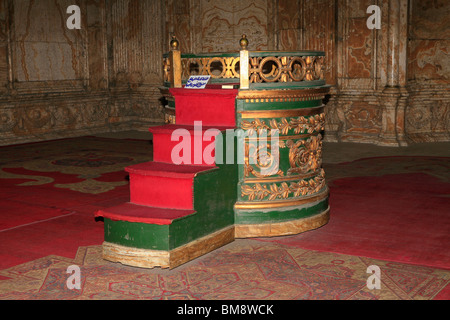 Le minbar (Chaire) de la mosquée de Mohamed Ali au Caire, Egypte Banque D'Images