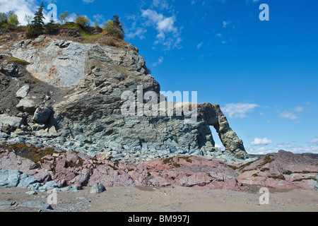 Rivage rocheux à Clark Head - Baie de Fundy près de Parrsboro, N.-É., Canada Banque D'Images