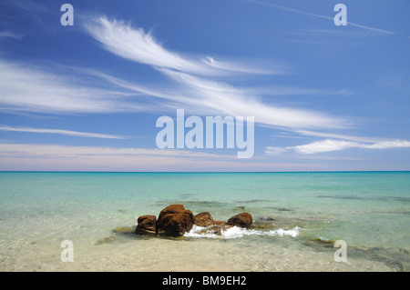 Sur la côte île des Canaries Fuerteventura, Espagne Banque D'Images