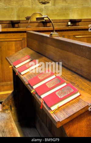 La Cathédrale St Vitus, le château de Prague Prague, République tchèque - intérieur -chapelle choeur.Détail de livres de cantiques Banque D'Images