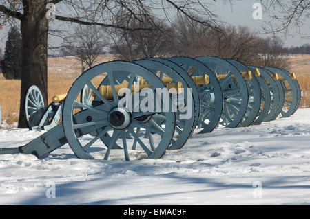 La défense de l'armée continentale de l'artillerie du camp d'hiver à Valley Forge, Pennsylvanie. Photographie numérique Banque D'Images