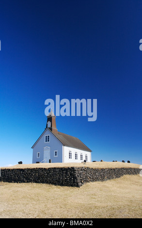 Église Stranda sur la côte sud-ouest de l'Islande Banque D'Images