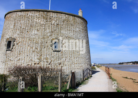 Vieille tour martello Felixstowe, Suffolk, Angleterre Banque D'Images