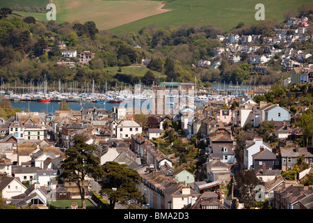 Royaume-uni, Angleterre, Devon, Dartmouth, portrait de la ville et rivière Dart Banque D'Images