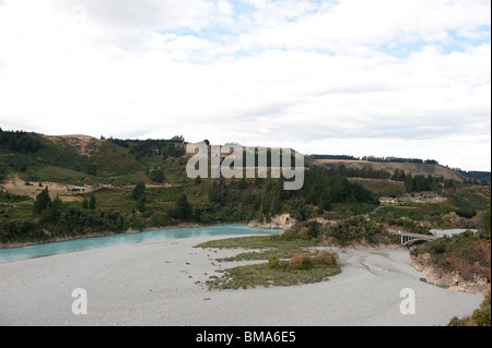 Rivière Rakaia, à la Gorge, Rakaia SH77, île du Sud, Nouvelle-Zélande Banque D'Images