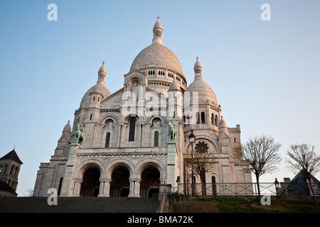 Tôt le matin à Sacré Coeur Paris France Banque D'Images