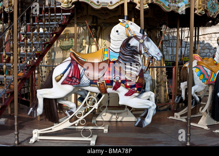 Carousel ride at Montmartre Paris France Banque D'Images