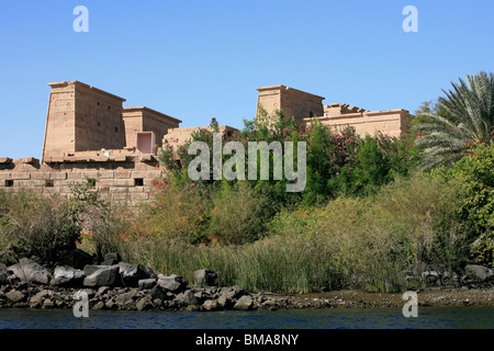 Le Temple d'Isis à Philae, bon maintenant sur l'Île Agilka en Egypte Banque D'Images