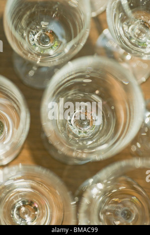 Verres à vin vide Banque D'Images