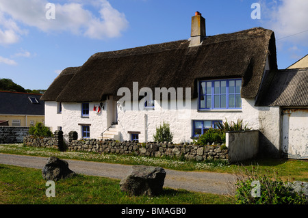 Une chaumière à porthallow à Cornwall, uk Banque D'Images