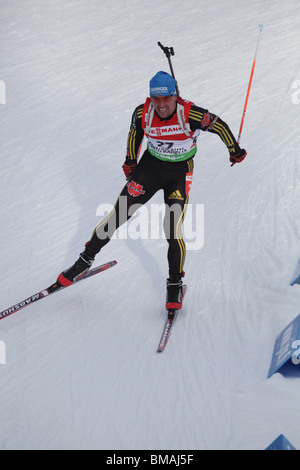 Michael Greis Allemagne hommes 10km Sprint IBU World Cup Biathlon Kontiolahti en Finlande le 14 mars 2010 Photo : Rob WATKINS Banque D'Images