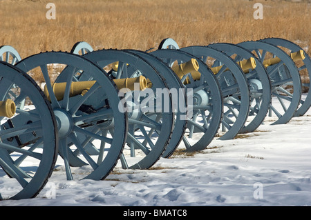 La défense de l'armée continentale de l'artillerie du camp d'hiver à Valley Forge, Pennsylvanie. Photographie numérique Banque D'Images